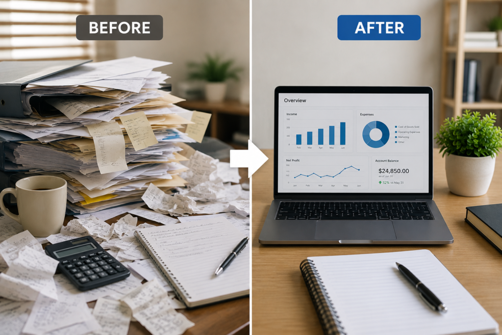 overdue bookkeeping records organized through catch up bookkeeping services